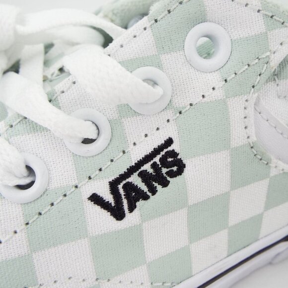 Vans Off The Wall Mint Green Checkerboard Skater Lace Up Sneakers Size 8.5 - Picture 11 of 14